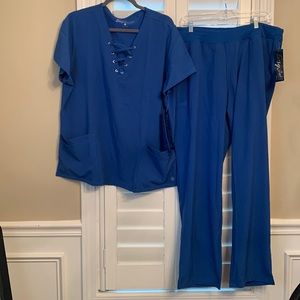 Royal blue scrub set